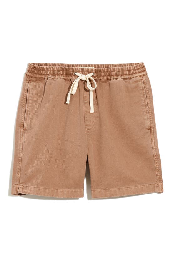 Madewell 7-inch Cotton & Hemp Terry Sweat Shorts In Faded Earth