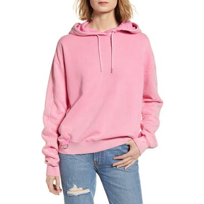Ninety Percent Garment Dyed Hooded Sweatshirt, Pink