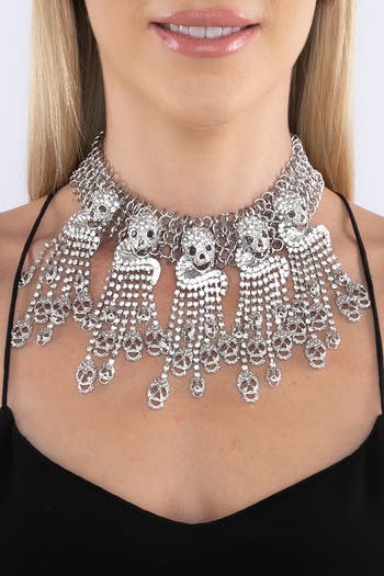 Black Crystal Statement Necklace - Diana Collar Necklace – Eye Candy Los  Angeles