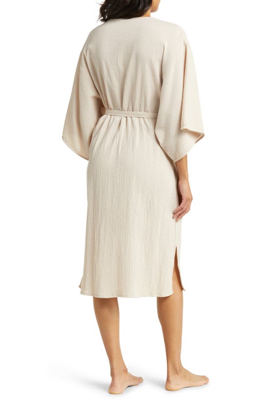 Natori Onsen Woven Cotton Dressing Gown In Sand Dune ModeSens