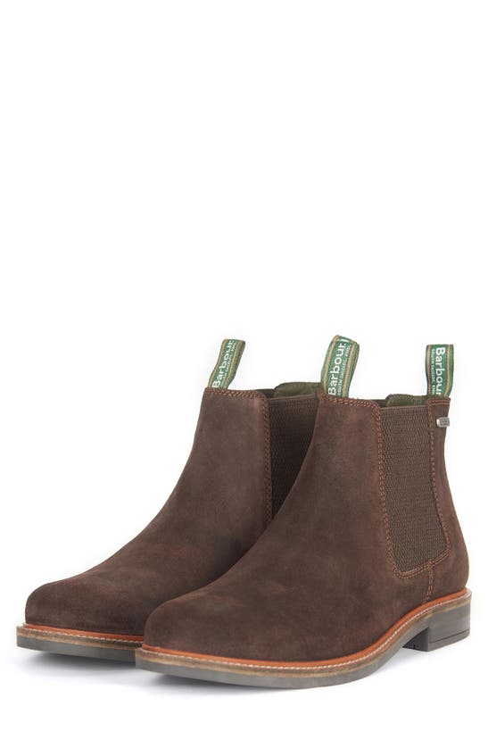 Barbour Men's Farsley Chelsea Boot Men's Shoes In Choco Suede | ModeSens