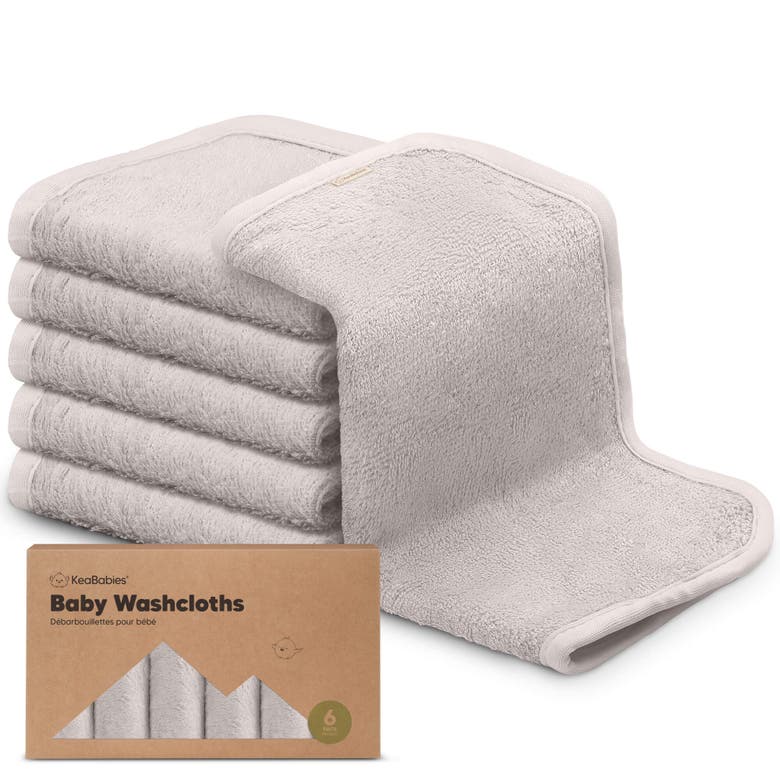 Shop Keababies Deluxe Baby Washcloths In Heather