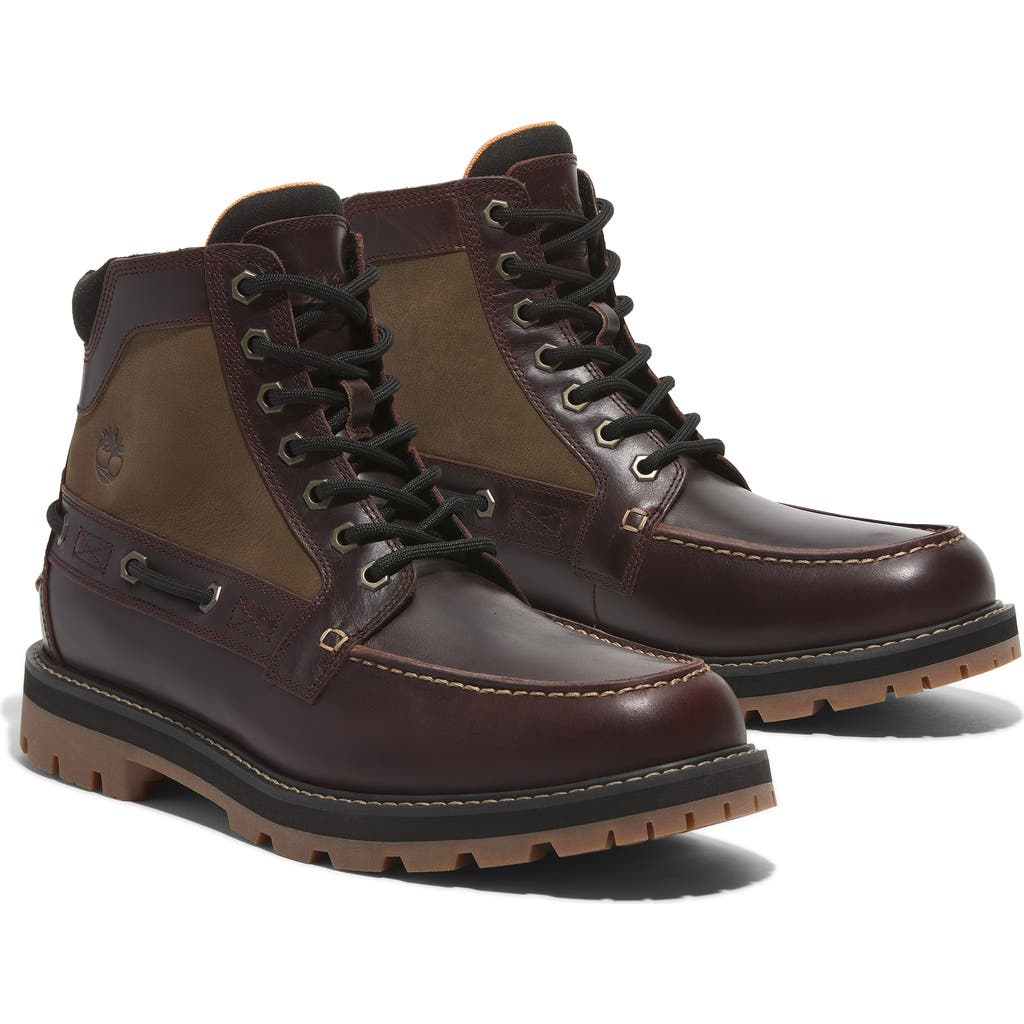 Timberland Britton Road Mid Waterproof Boot In Burgundy Full Grain