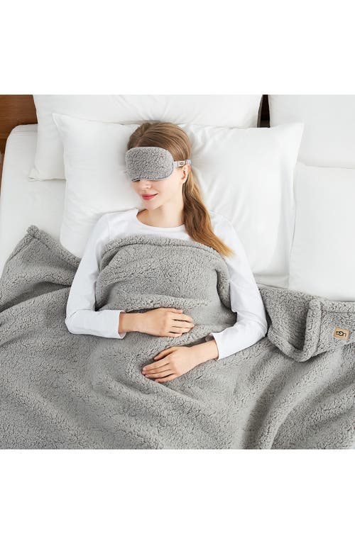 Ugg(r) Original Faux Shearling Throw Blanket & Eye Mask Sleep Set In Seal
