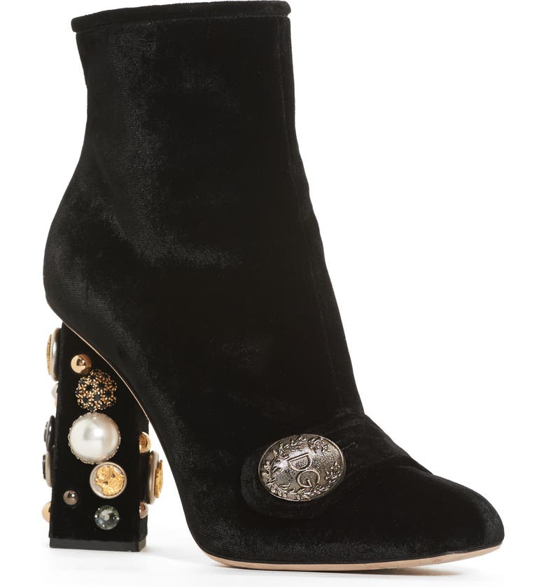 Dolce&Gabbana Pearl Statement Heel Bootie (Women) | Nordstrom