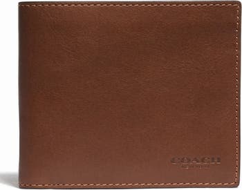 New Authentic Coach Mens Slim Bifold Leather Wallet, C9998, $150