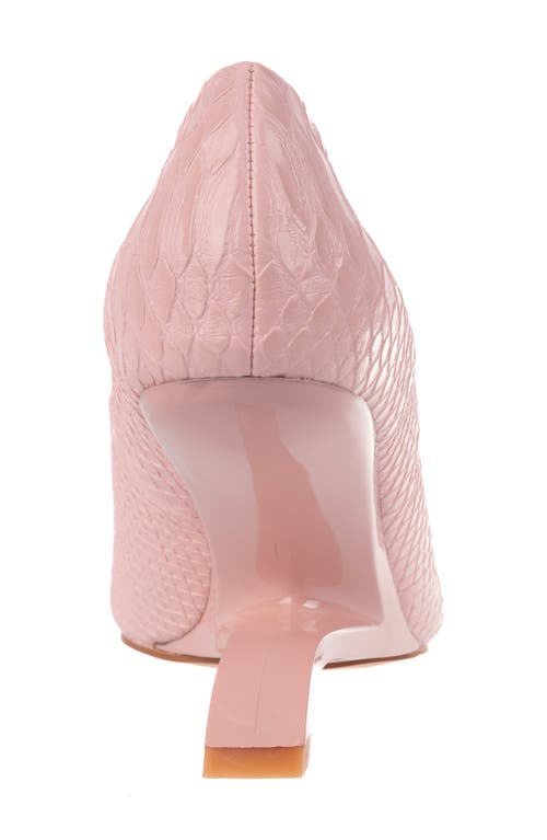 Ninety Union Intense Snake Embossed Pump In Pink Snake