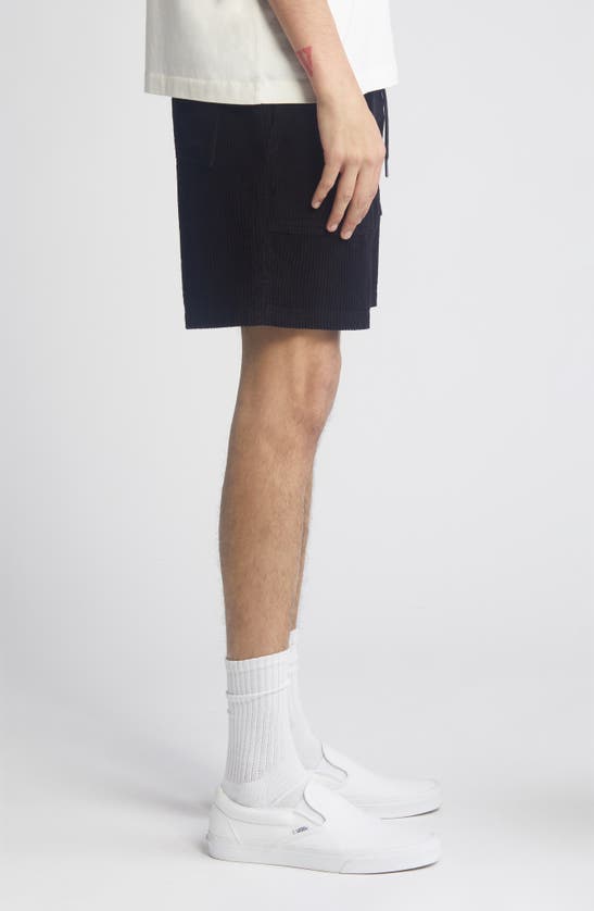 Shop Bp. Elastic Waist Corduroy Shorts In Black