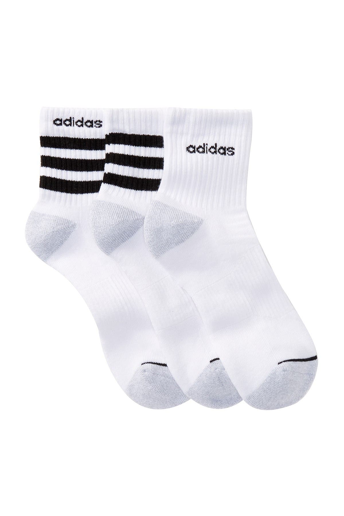 adidas | 3-Stripe Climalite Mid Crew Socks - Pack of 3 | Nordstrom Rack