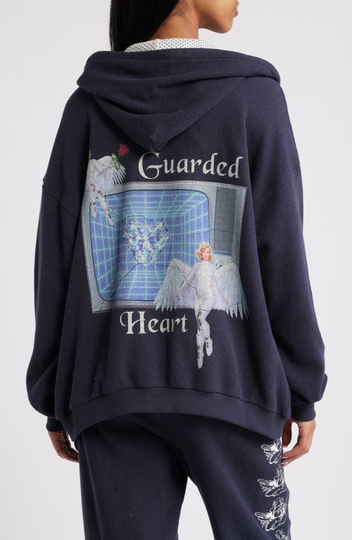 Shop Boys Lie Guarded Angel Cotton Hoodie In Black