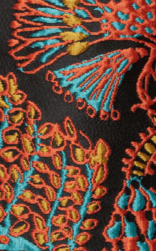 La Doublej Column Dress In Jacquard Sicomore Black