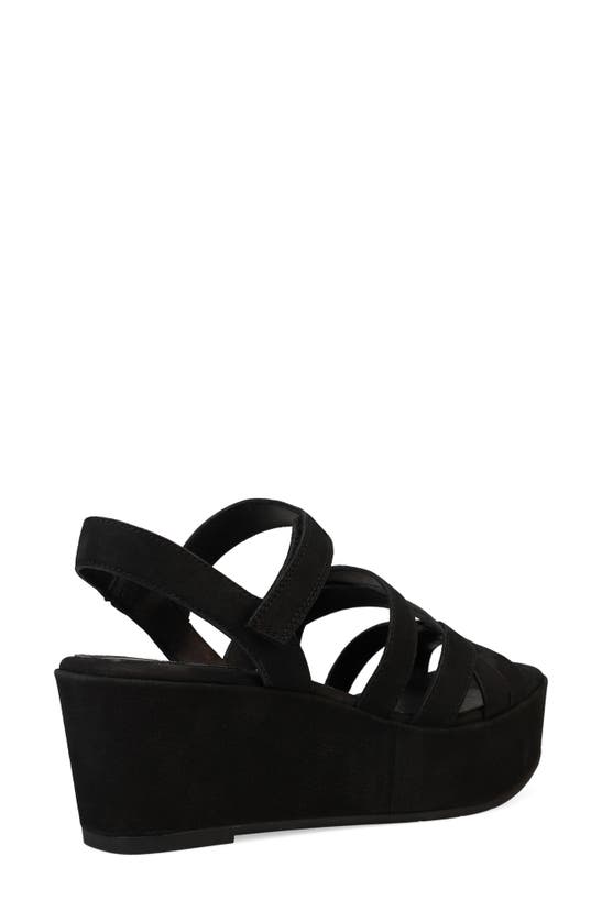 Shop Eileen Fisher Mazy Slingback Platform Wedge Sandal In Black