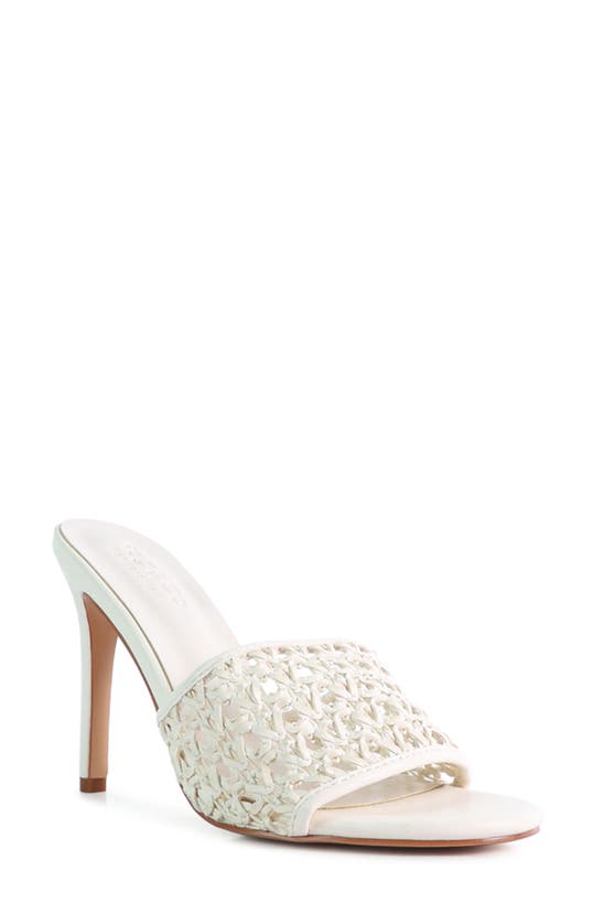 Rag & Co Tease Woven Raffia Sandal In Off White