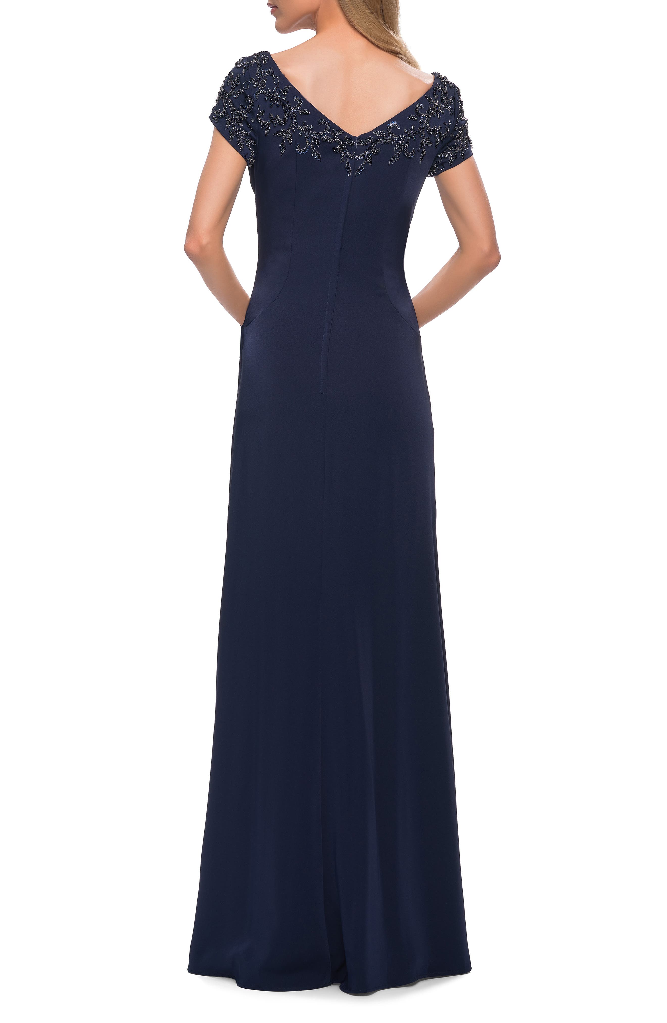 la femme cap sleeve gown