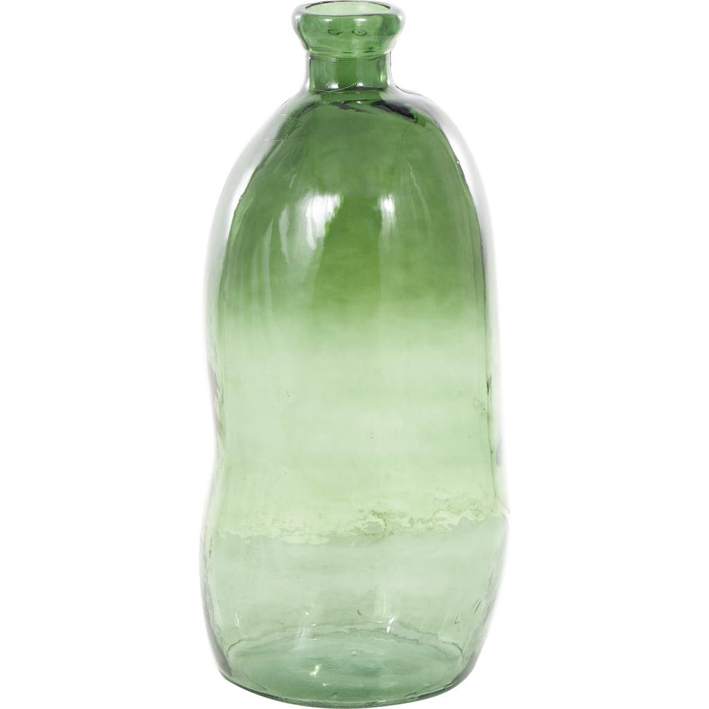 Ginger Birch Studio Abstract Recycled Glass Vase In Green