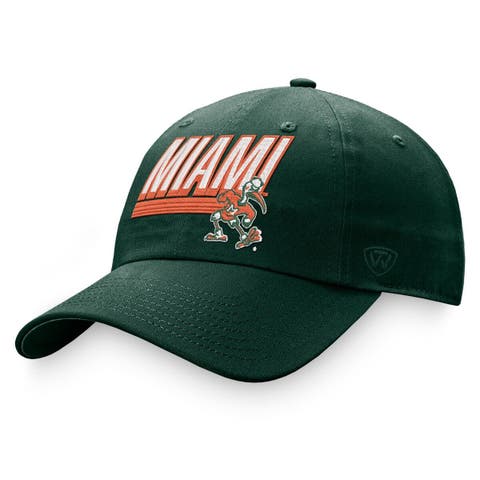 Men's Top of the World Black/Green Miami Hurricanes Team Color Two-Tone  Fitted Hat