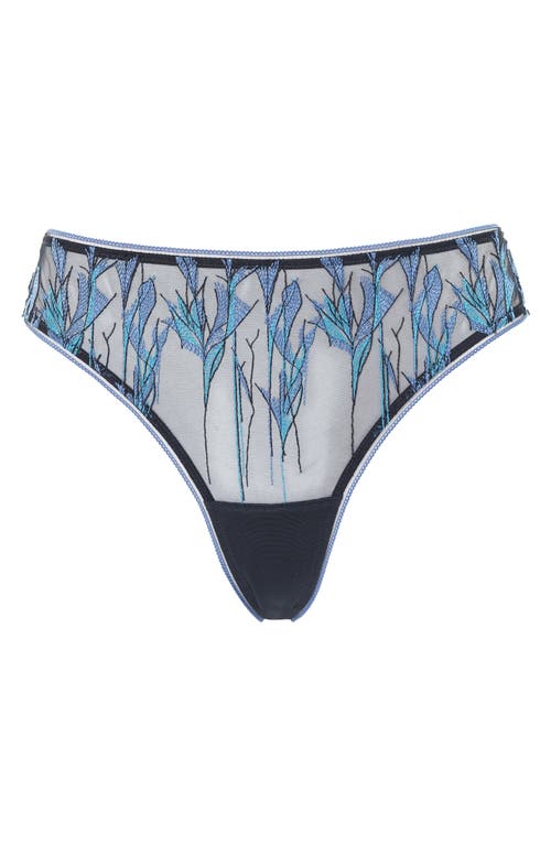 Huit Moonlight Tanga in Floral Blue 