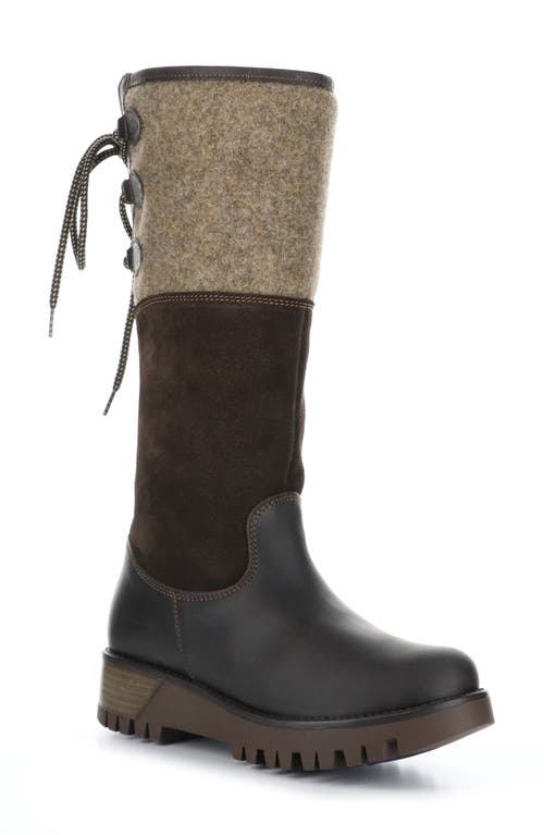 Shop Bos. & Co. Goose Primaloft® Waterproof Boiled Wool Mid Calf Boot In Dark Brown/coffee Saddle