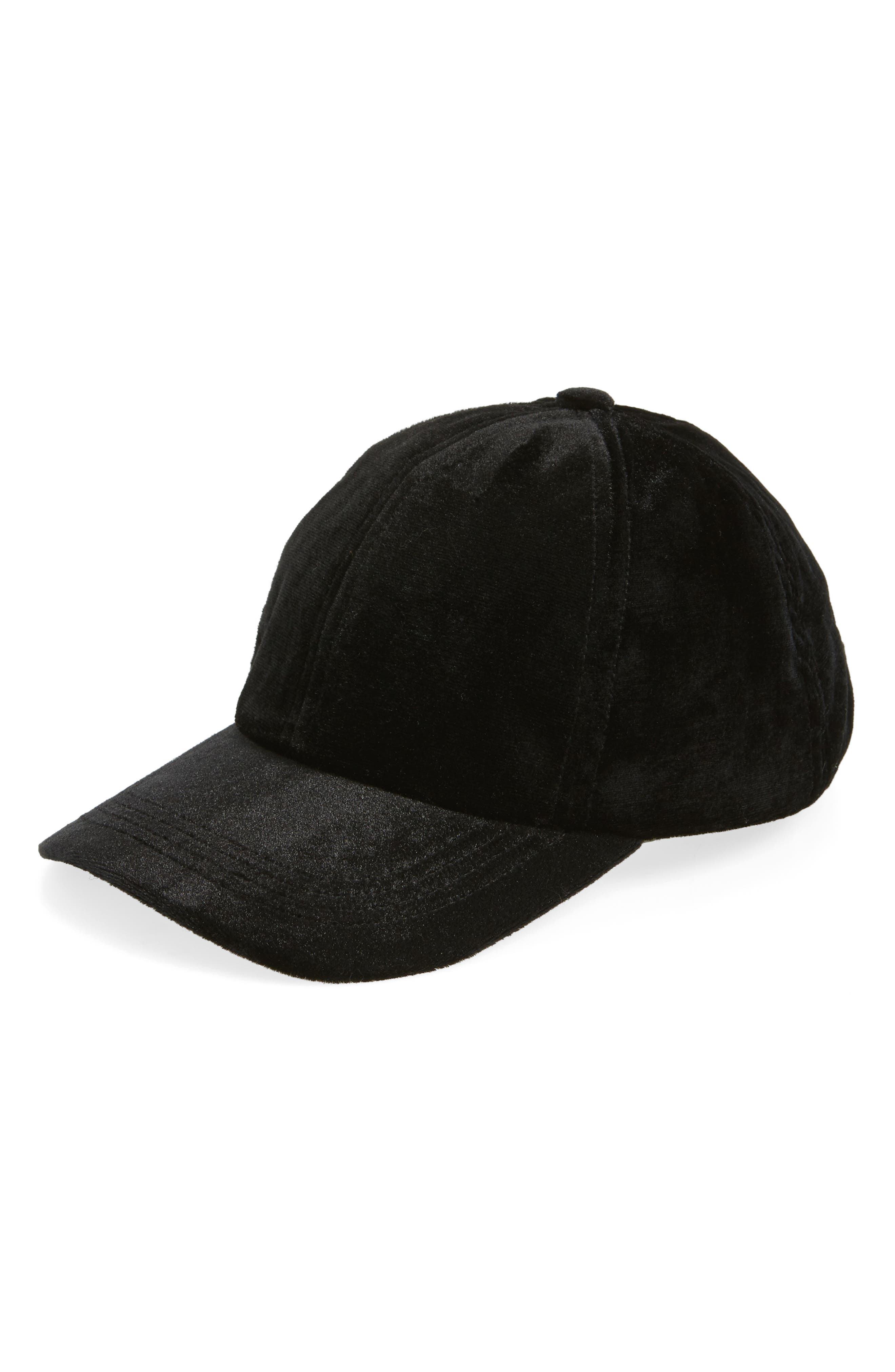 velvet baseball hat