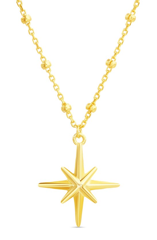 Nes Jewelry Star Pendant Necklace In Gold