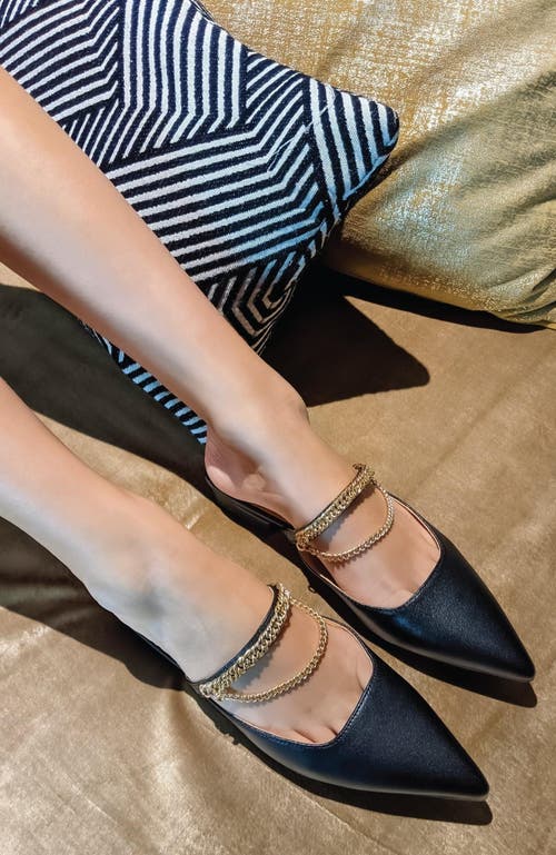 Belle & Bloom On The Go Leather Flat - Black