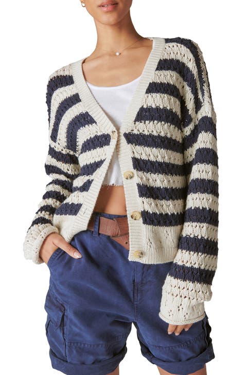 long striped cardigan