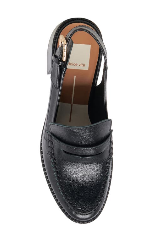 Shop Dolce Vita Hardi High Slingback Loafer In Midnight Crinkle Patent