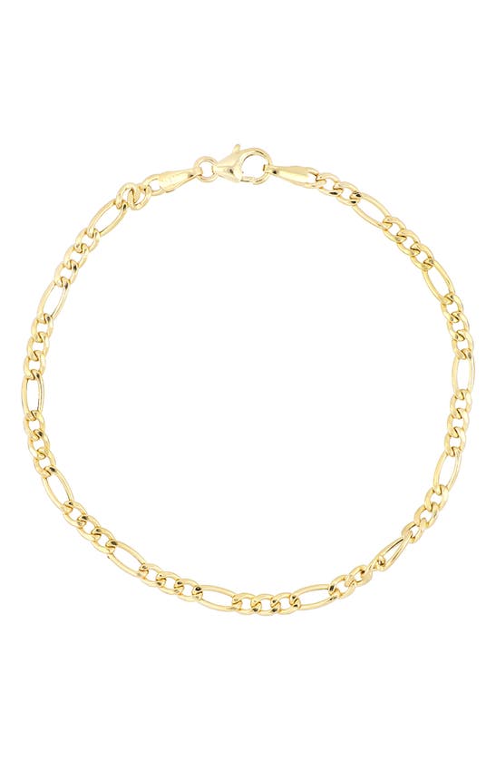 Shop Bony Levy 14k Gold Figaro Chain Bracelet In 14k Yellow Gold