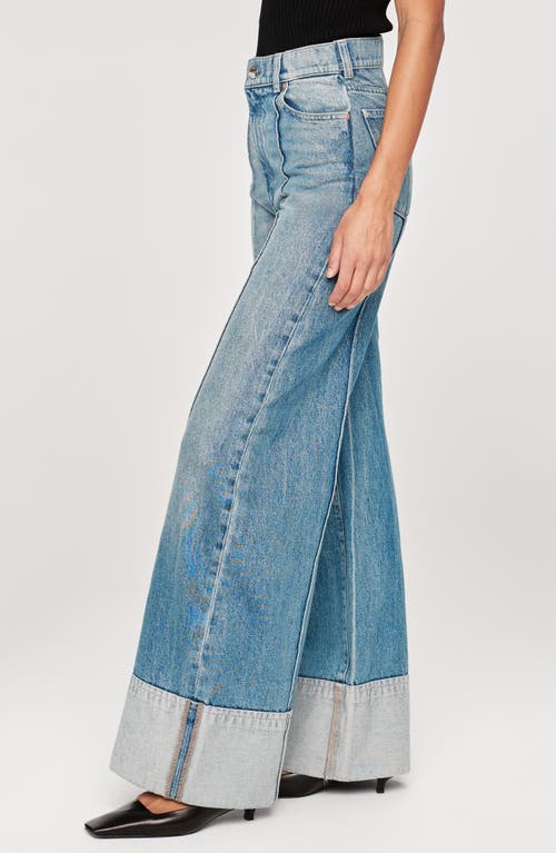 Shop Dl1961 Hepburn Wide Leg High Rise Jeans In Springdale Cuffed