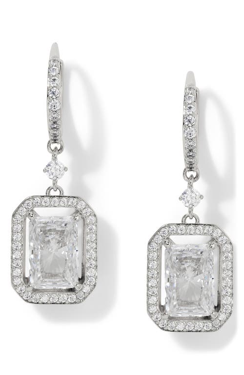 NADRI NADRI RADIANT HALO DROP EARRINGS