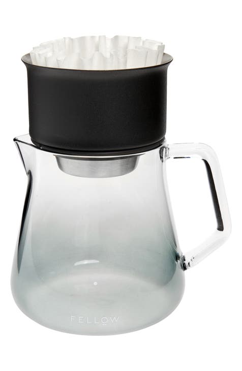 Fellow Stagg [XF] Pour-Over Coffee Maker Set - Kit Includes Stagg [XF]  Pour-Over Dripper, Stagg Double Wall Glass Carafe, and 30 Paper Filters
