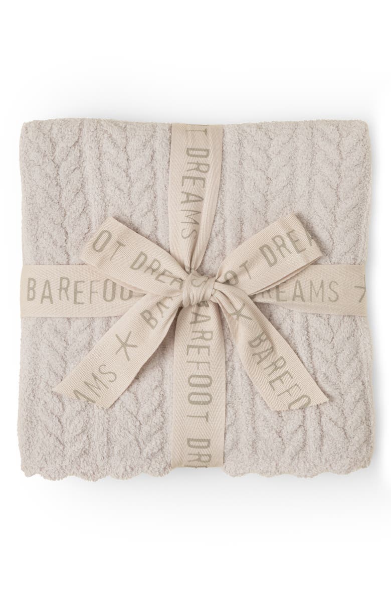 Barefoot Dreams<sup>®</sup> CozyChic<sup>®</sup> Heirloom Receiving Blanket, Alternate, color, Stone