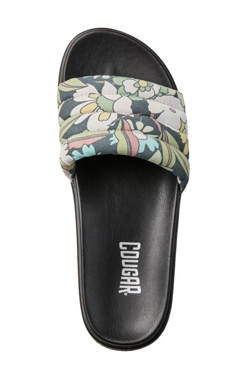 Shop Cougar Prato Slide Sandal In Black/floral