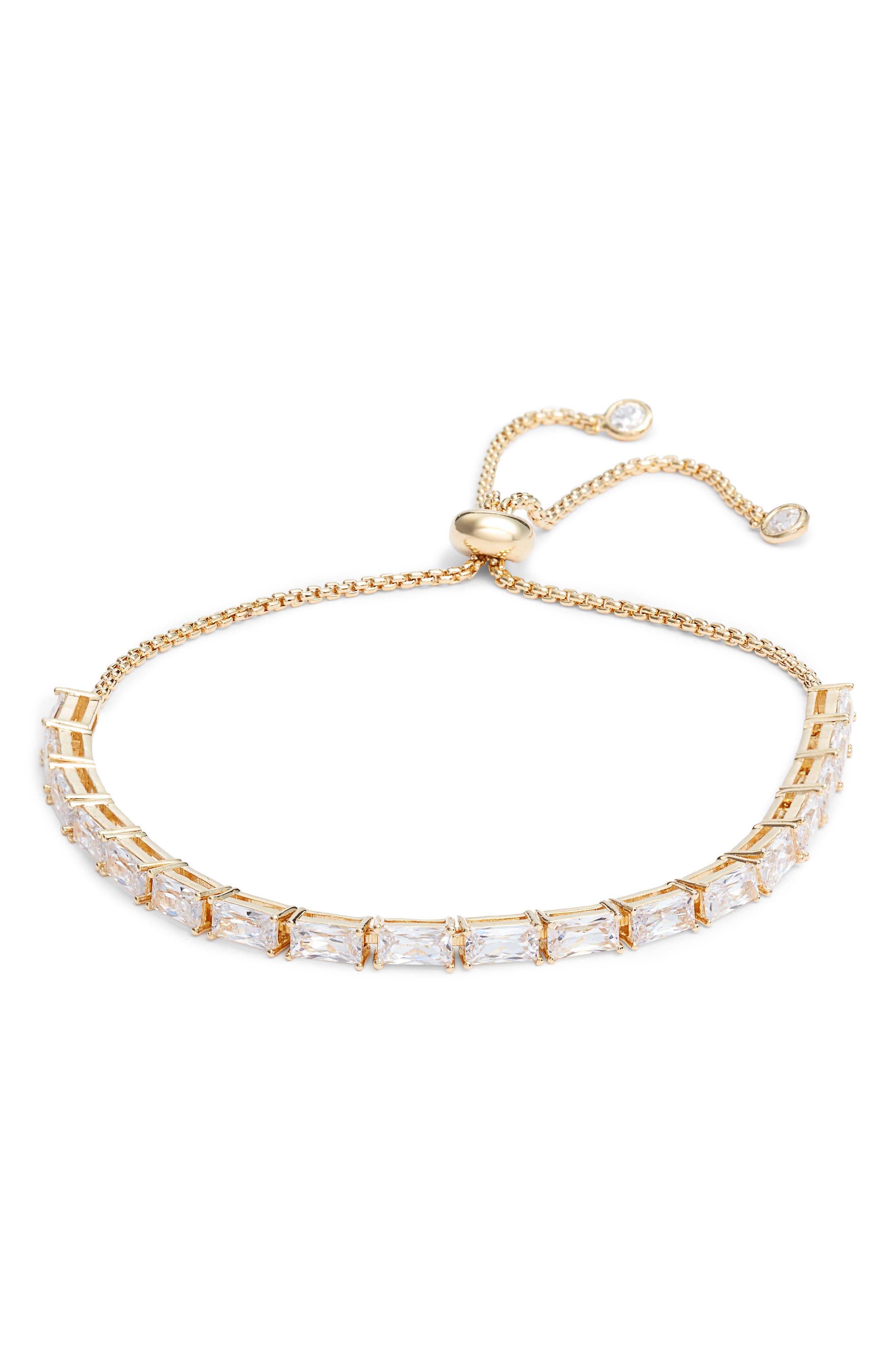 Nordstrom Baguette Cubic Zirconia Slider Bracelet Nordstrom