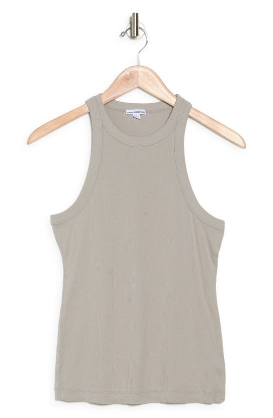 James Perse Ribbed Knit Tank In Mineral