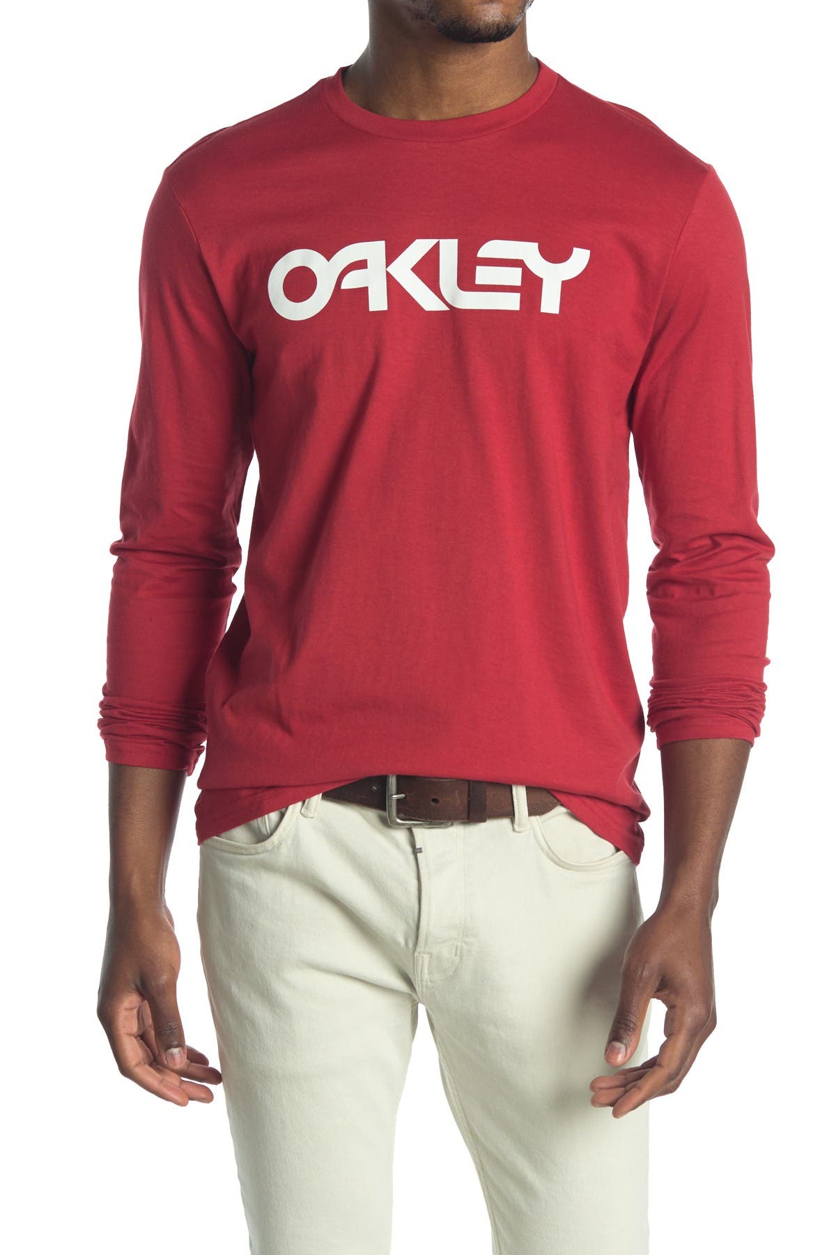 Oakley Marc Ii Long Sleeve T-shirt In Samba Red