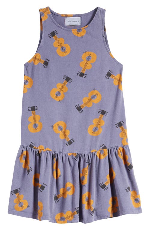 Bobo Choses Kids' Guitar Print Organic Cotton Tank Dress Prussian Blue at Nordstrom, Y