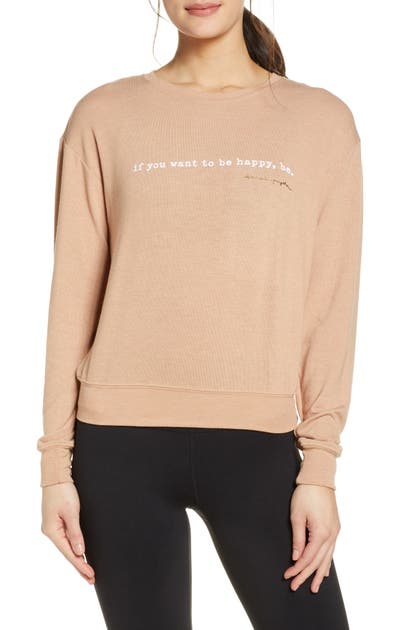 Click to view more detailed imagery on our partner's website Spiritual Gangster Happy Savasana Pullover In Camel