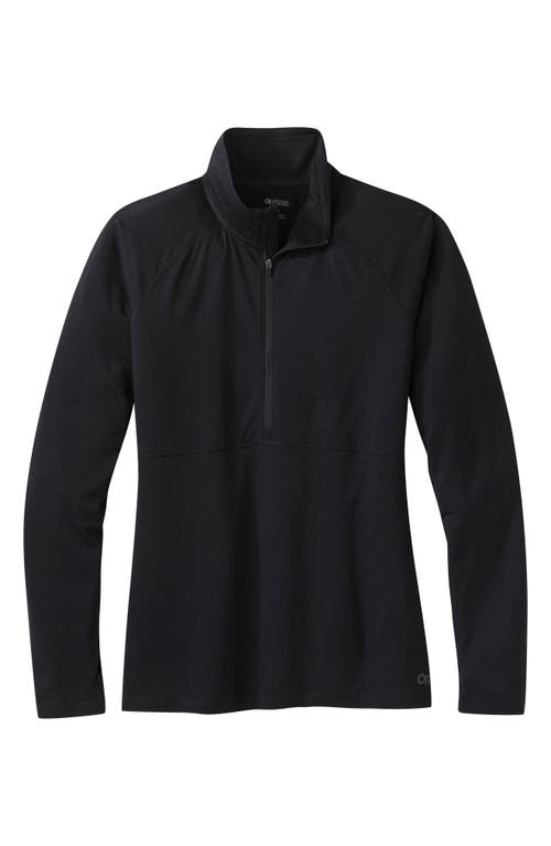 Women's Alpine Onset Half Zip Top in Black