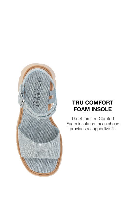 Shop Journee Collection Lug Platform Sandal In Light Denim