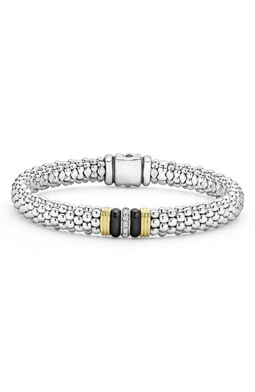 LAGOS LAGOS SINGLE PAVÉ DIAMOND STATION CAVIAR BRACELET