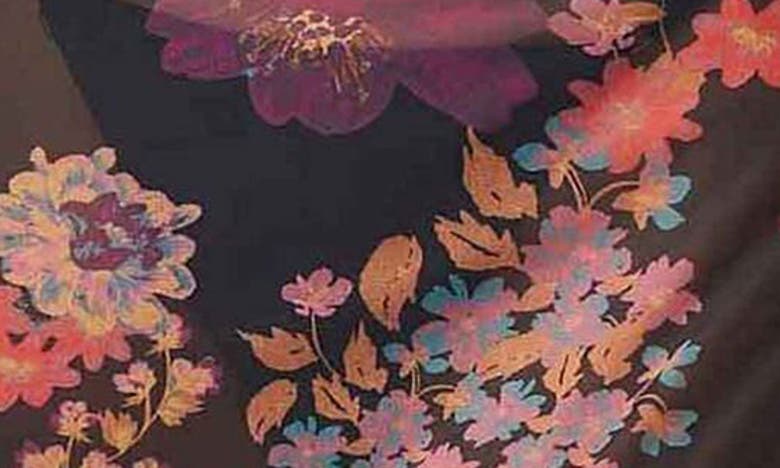 FREE PEOPLE FREE PEOPLE SUDDENLY FINE FLORAL PRINT CUTOUT LACE TRIM NIGHTGOWN