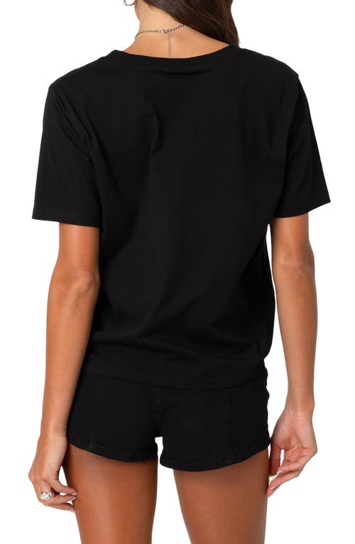 Edikted Loose Fit Stretch T-shirt In Black