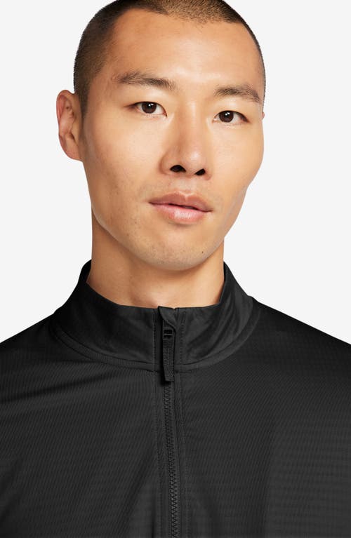 Nike Dri-fit Half Zip Golf Top In Black/white
