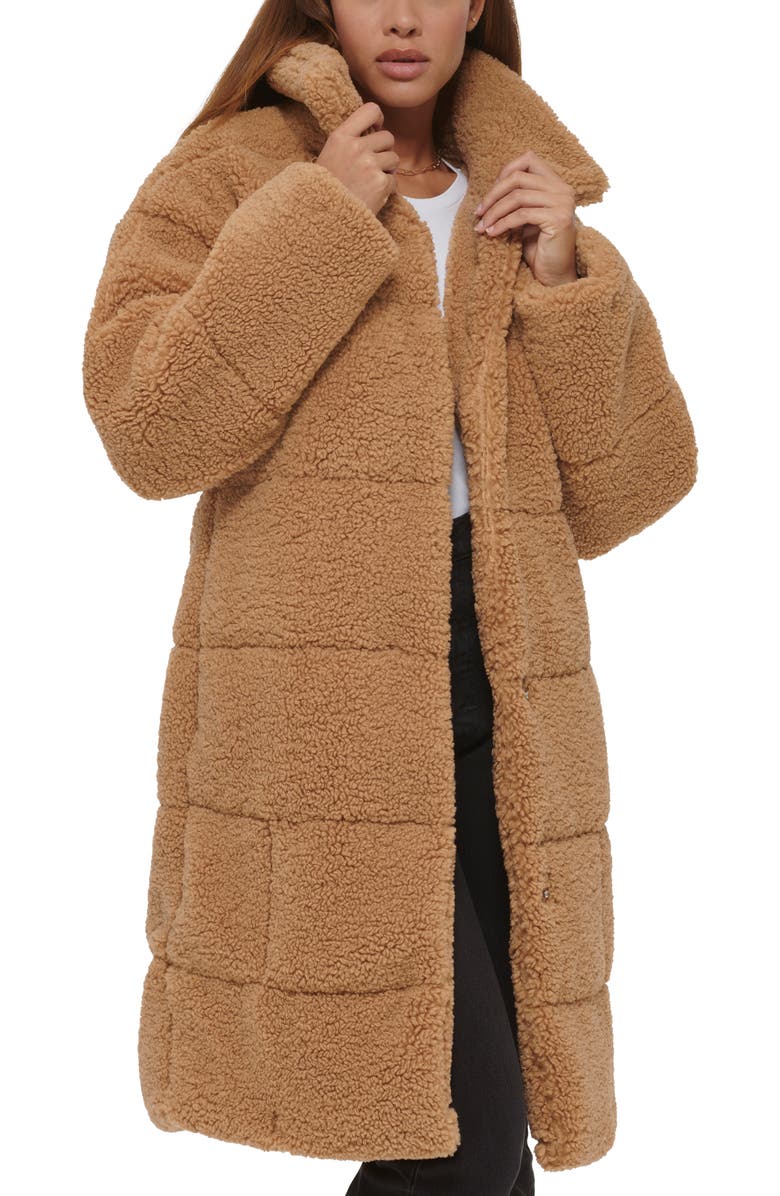 Levi's® Quilted Fleece Long Teddy Coat | Nordstrom