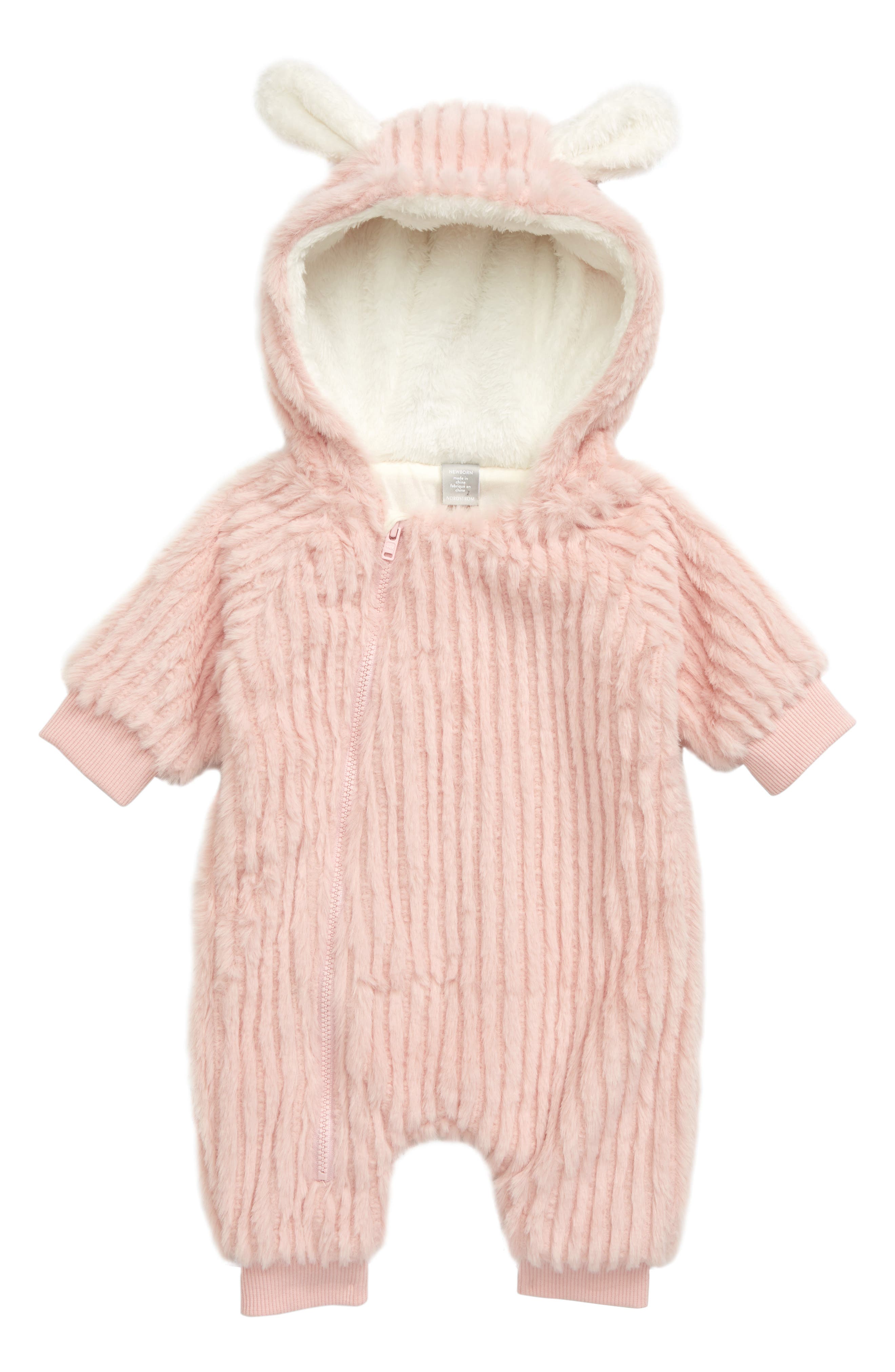 Nordstrom Baby Bunny Faux Fur Hooded Bunting (Baby) Nordstrom