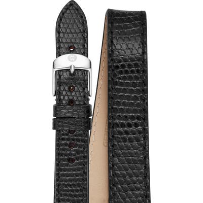 Michele 1m Genuine Lizard Leather Double Wrap Watch Strap