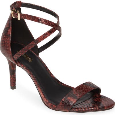 Michael Michael Kors Ava Strappy Sandal, Burgundy
