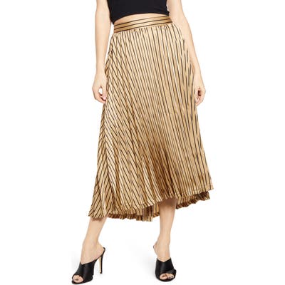 J.o.a. Pleated Midi Skirt, Beige