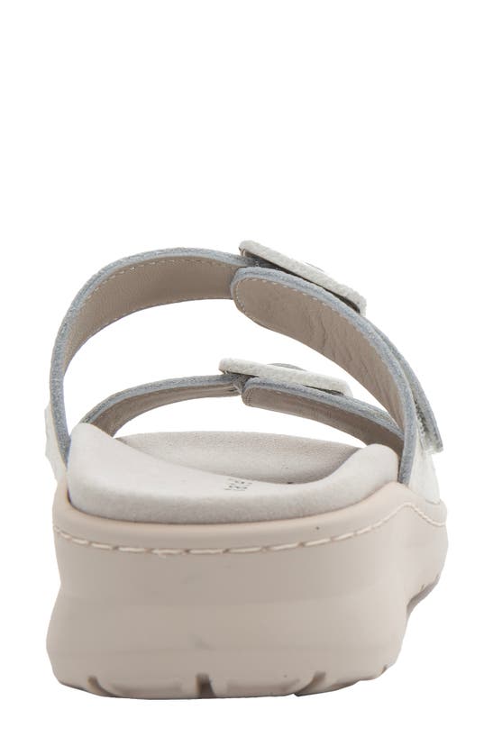 Shop David Tate Frenchy Double Band Slide Sandal In White